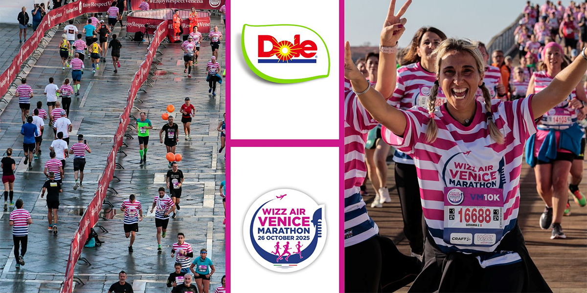 Dole porta energia e sprint alla Wizz Air Venice Marathon 2025